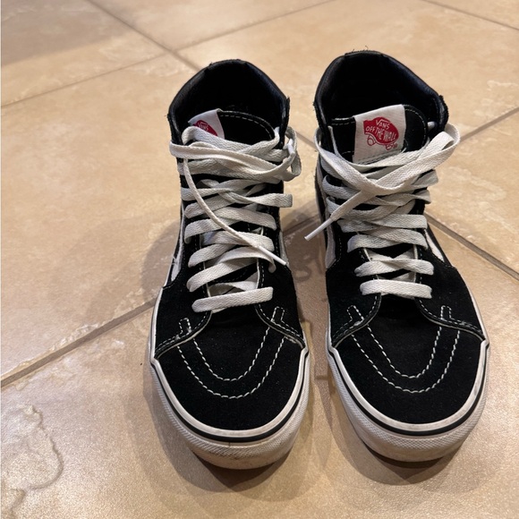 Vans Shoes - Vans High Top Classic Black/White Skateboard Shoes